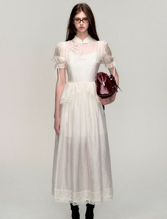 Lace Cheongsam Dress