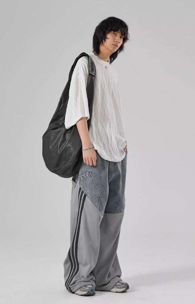 Textured Knit Oversized T-shirt