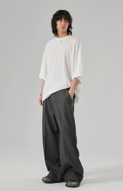 Textured Knit Oversized T-shirt