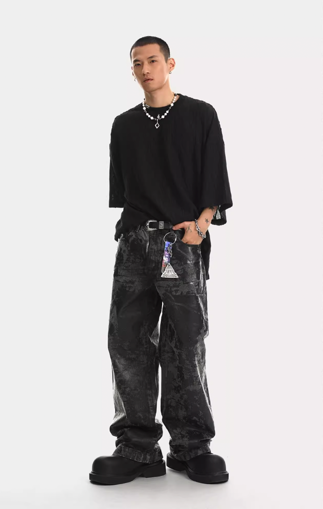 Textured Knit Oversized T-shirt