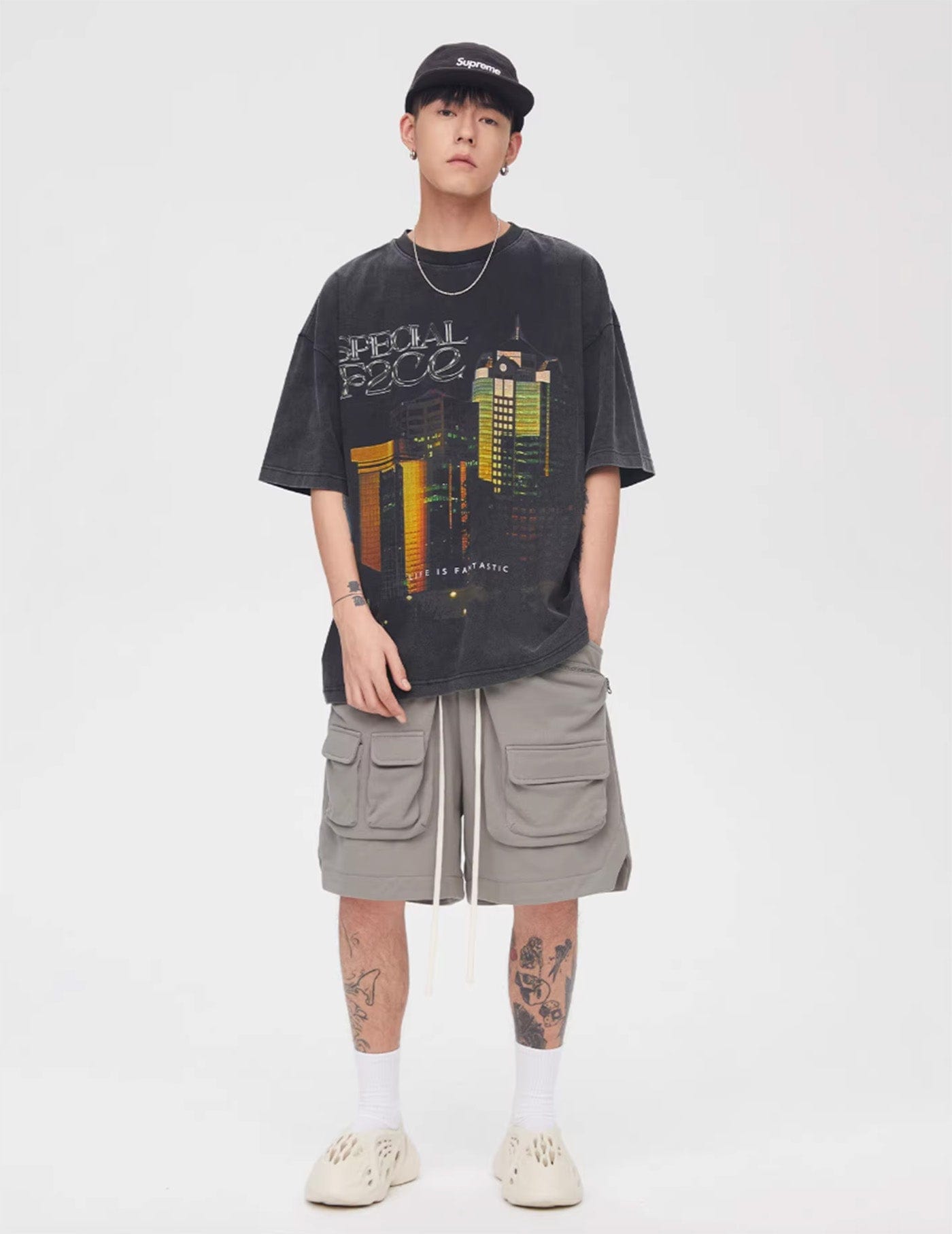 Cargo Shorts With Drawstring Waist