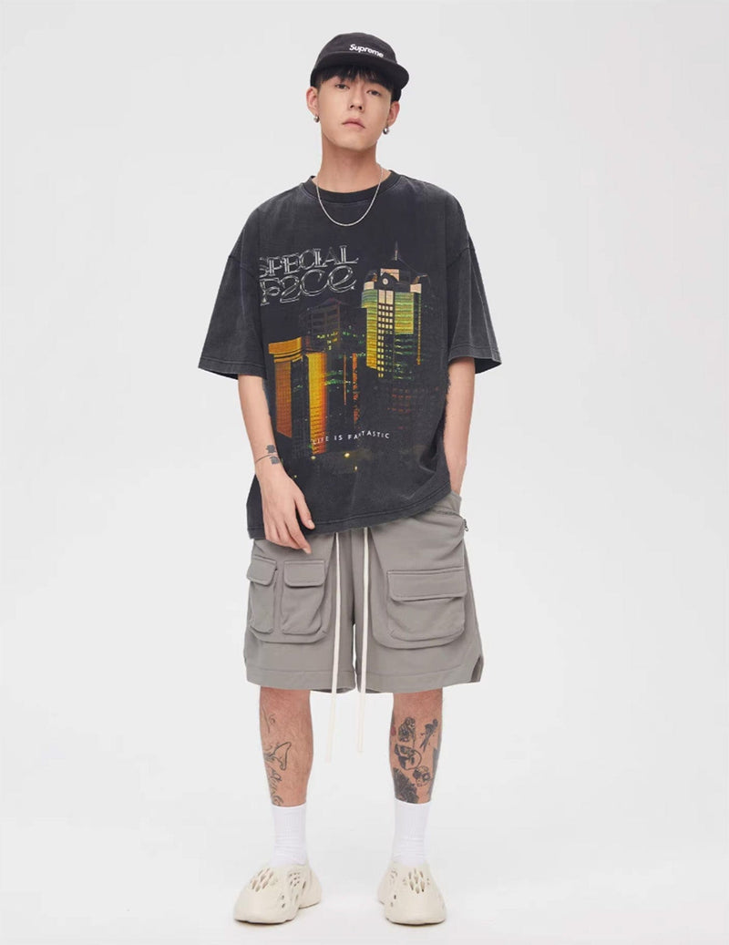 Cargo Shorts With Drawstring Waist