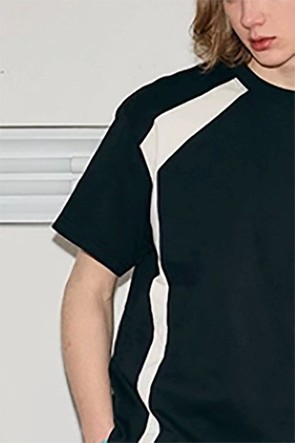 Contrast Panel Sport T-shirt
