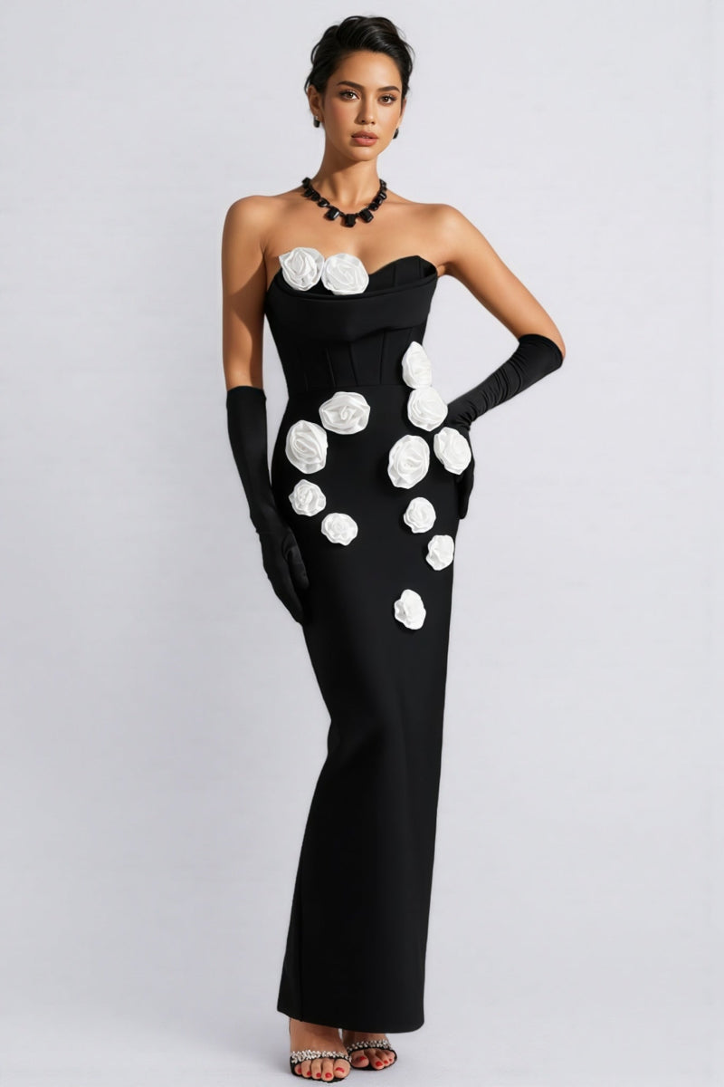 Arlo Flower Bandage Maxi Dress