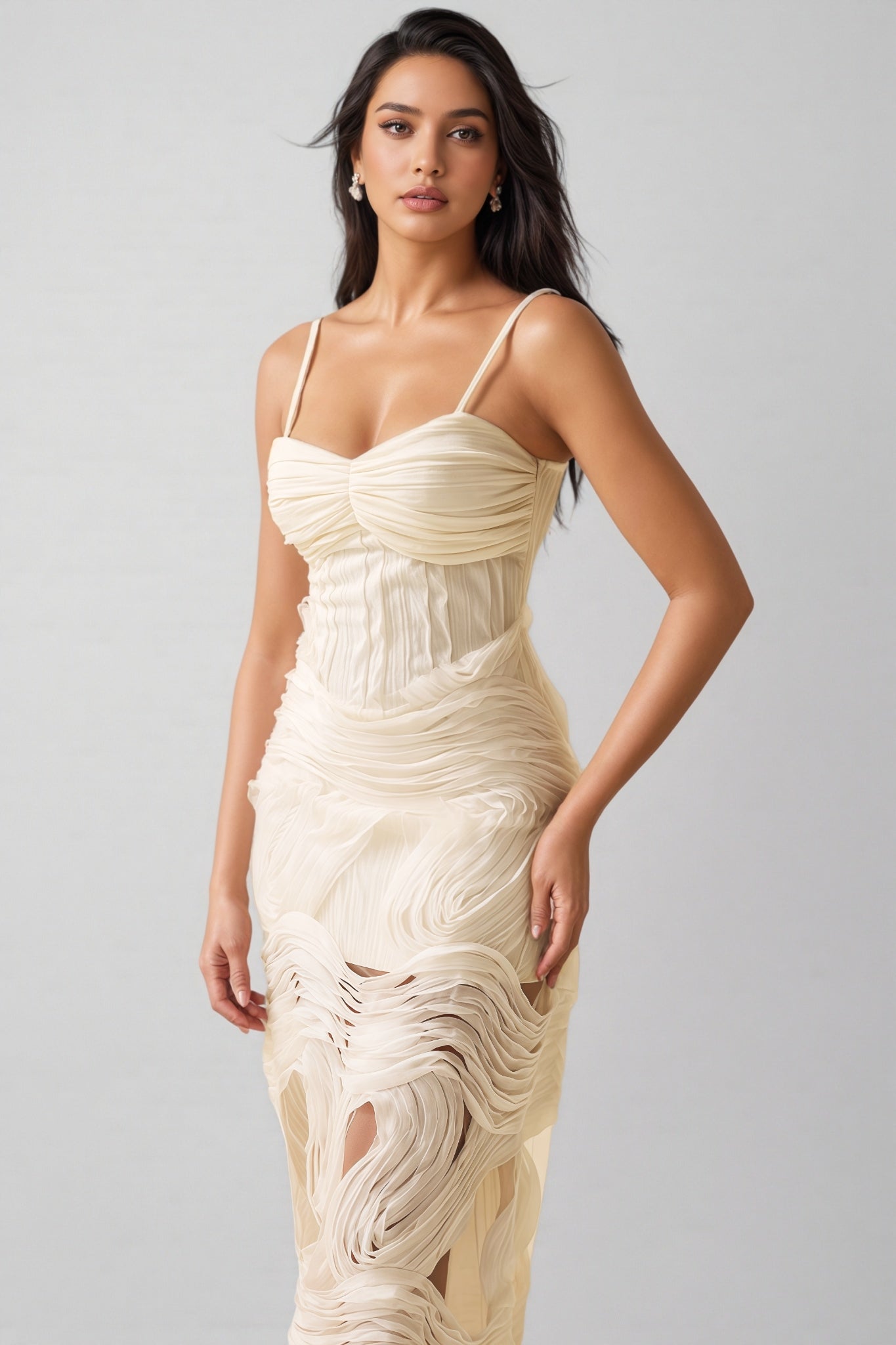 Nilo Lace Sleeveless Midi Dress