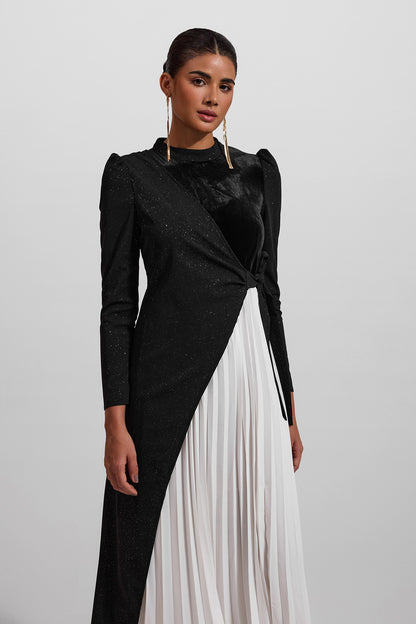 Velvet Long Sleeve Midi Dress