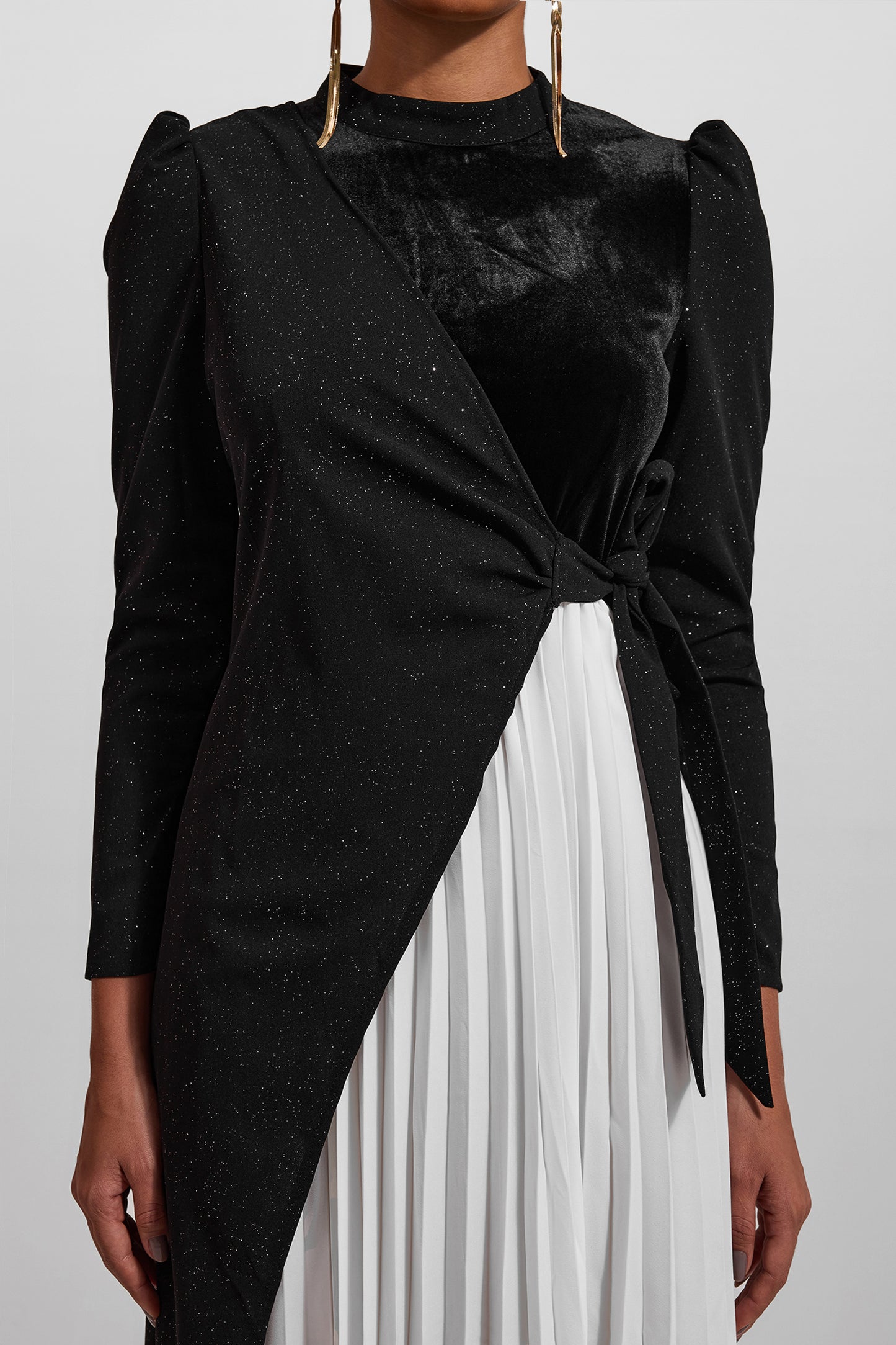 Velvet Long Sleeve Midi Dress