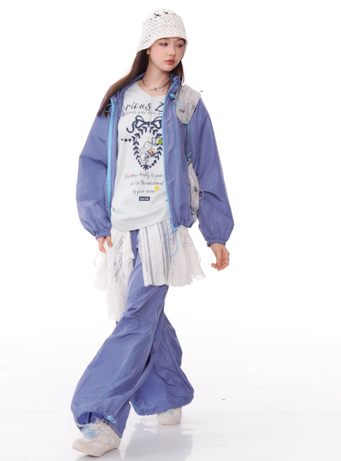 Wide-leg Track Pants