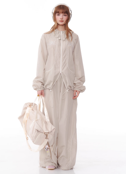 Wide-leg Track Pants