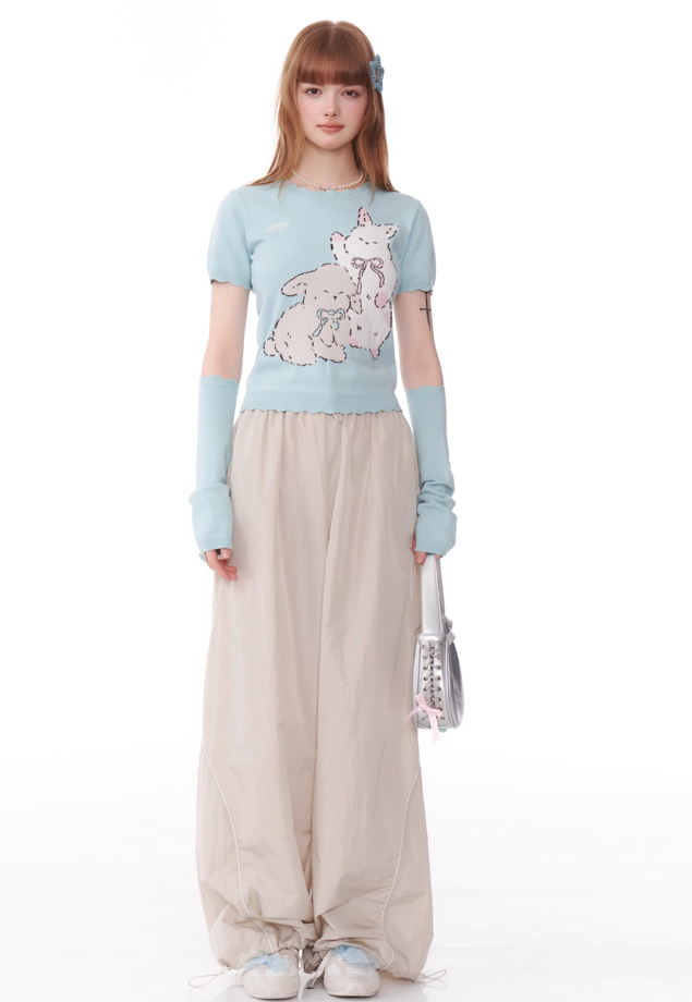 Wide-leg Track Pants