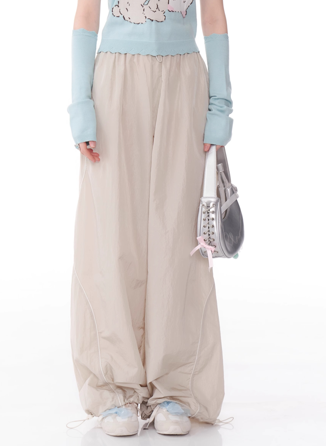 Wide-leg Track Pants