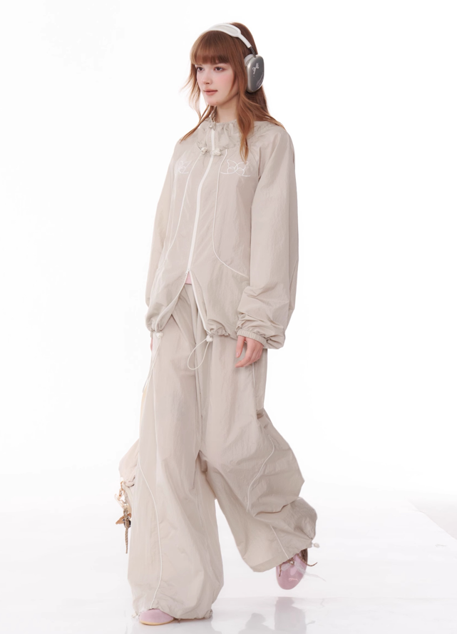 Wide-leg Track Pants