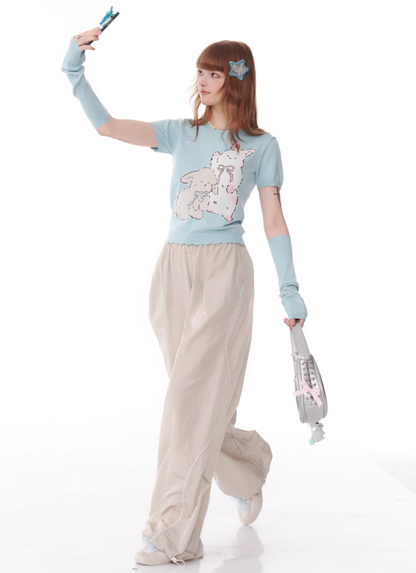 Wide-leg Track Pants