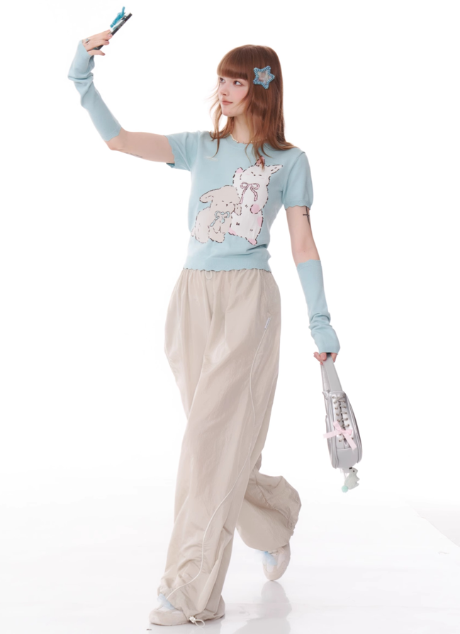 Wide-leg Track Pants