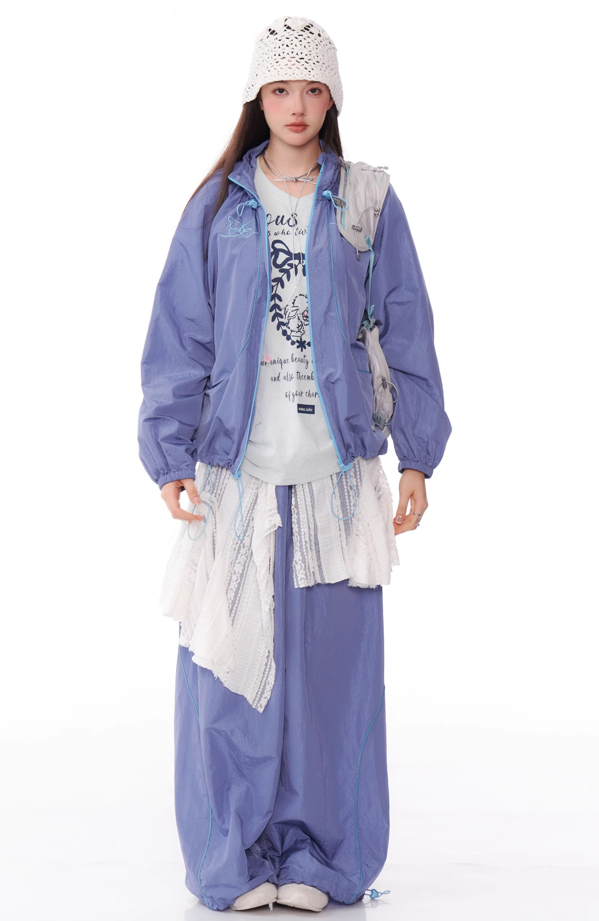 Wide-leg Track Pants