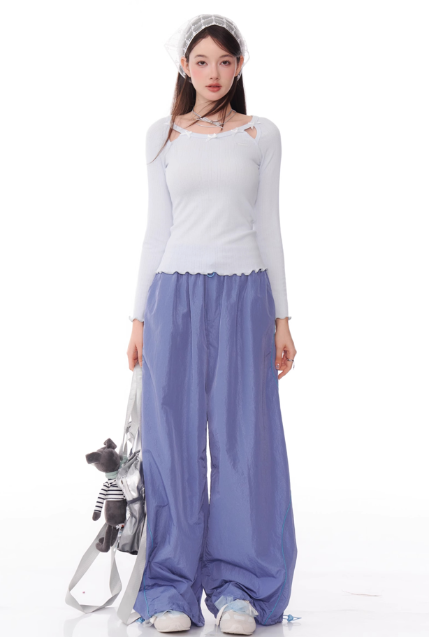 Wide-leg Track Pants
