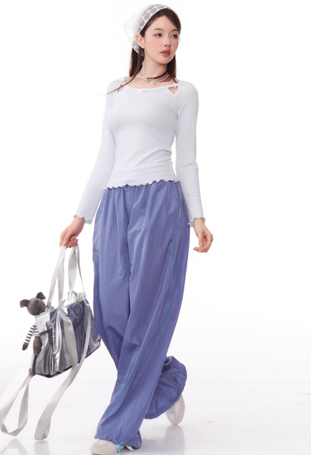 Wide-leg Track Pants