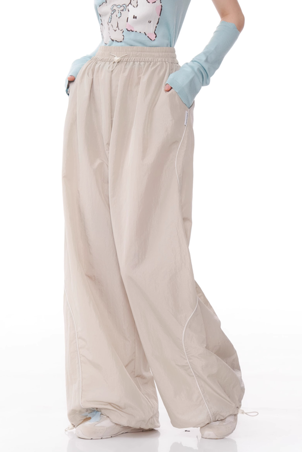 Wide-leg Track Pants
