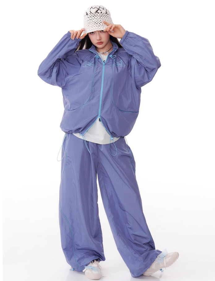 Wide-leg Track Pants