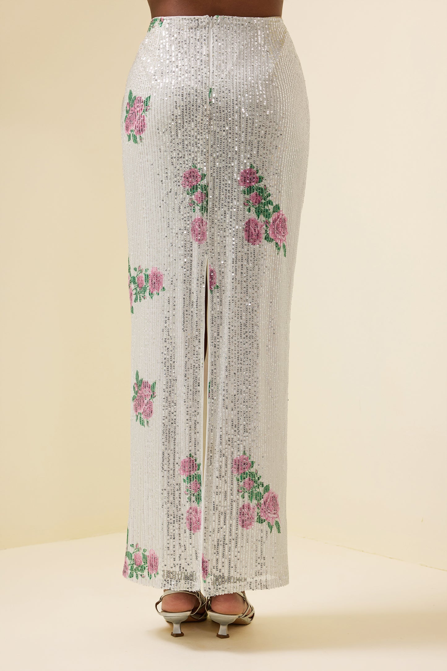 Sequin High Waist Midi Skirt