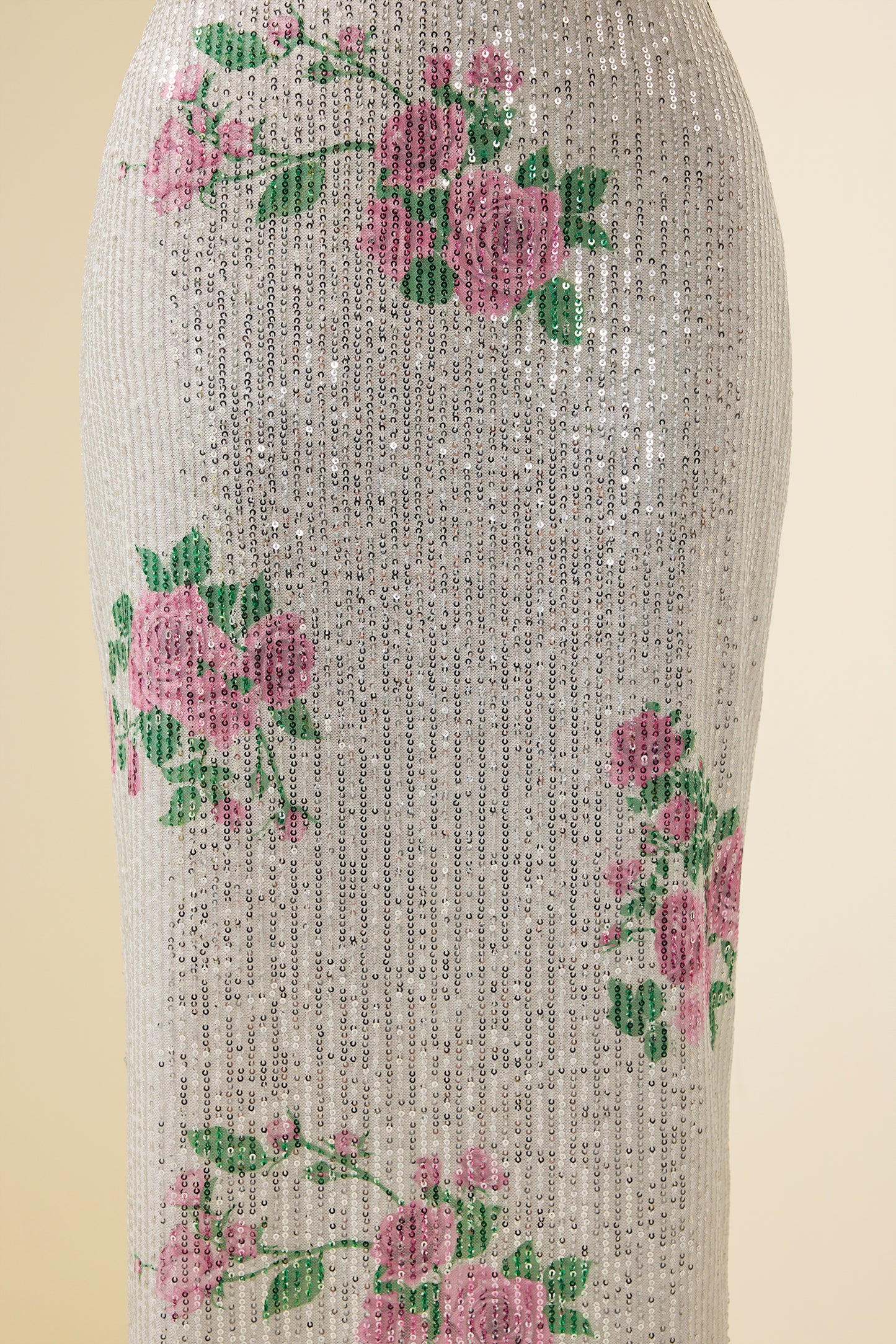 Sequin High Waist Midi Skirt