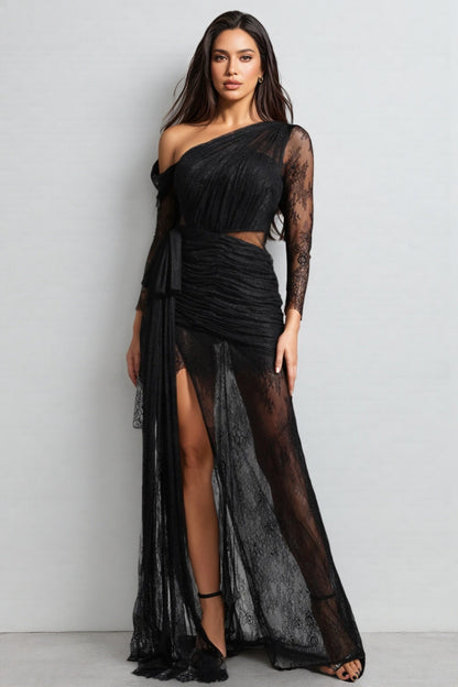 Koand One Shoulder Slit Maxi Dress