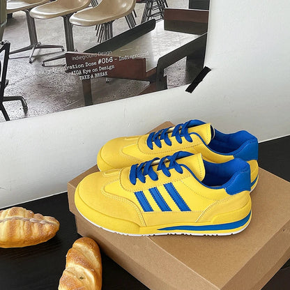 Comfort Increase Niche Retro German Training Shoes Female Summer Breathable Flat Shoes Sports Forrest Gump Shoes