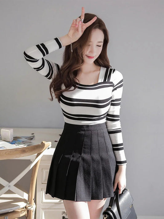 Dressbetty - Spring High Waist Ball Pleated Sailor Skirt