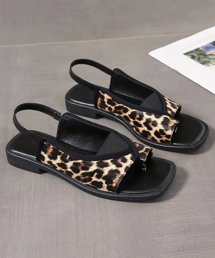 New Summer Elastic Back Strap Square Headed Roman Shoes Xc1043