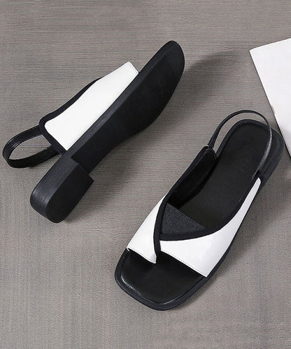 New Summer Elastic Back Strap Square Headed Roman Shoes Xc1043
