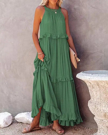 New Floor-length Round Loose Irregular Loose Midi Dresses