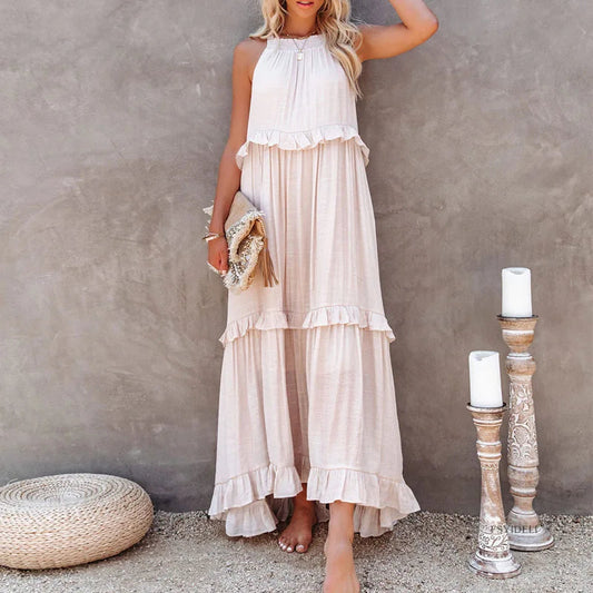 New Floor-length Round Loose Irregular Loose Midi Dresses