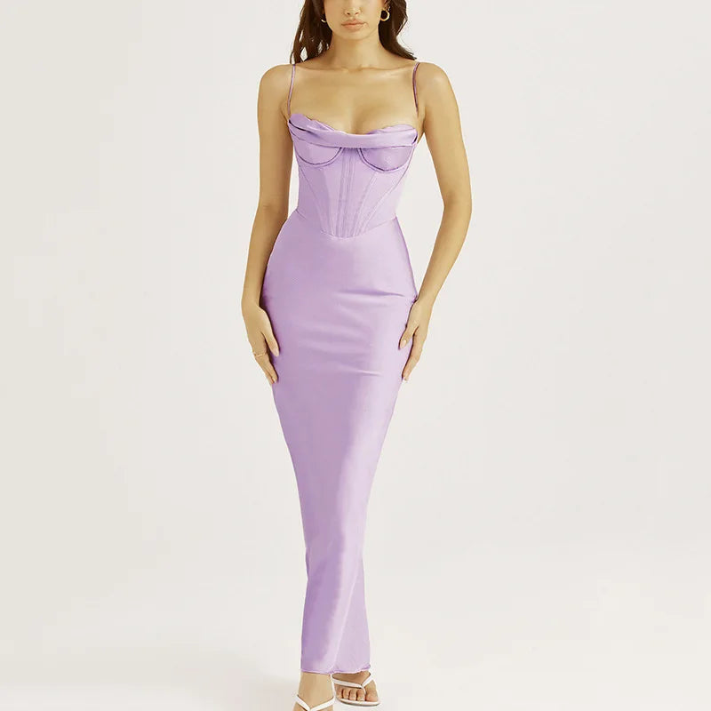 Puss Satin Pleated Vestidos Midi Dresses