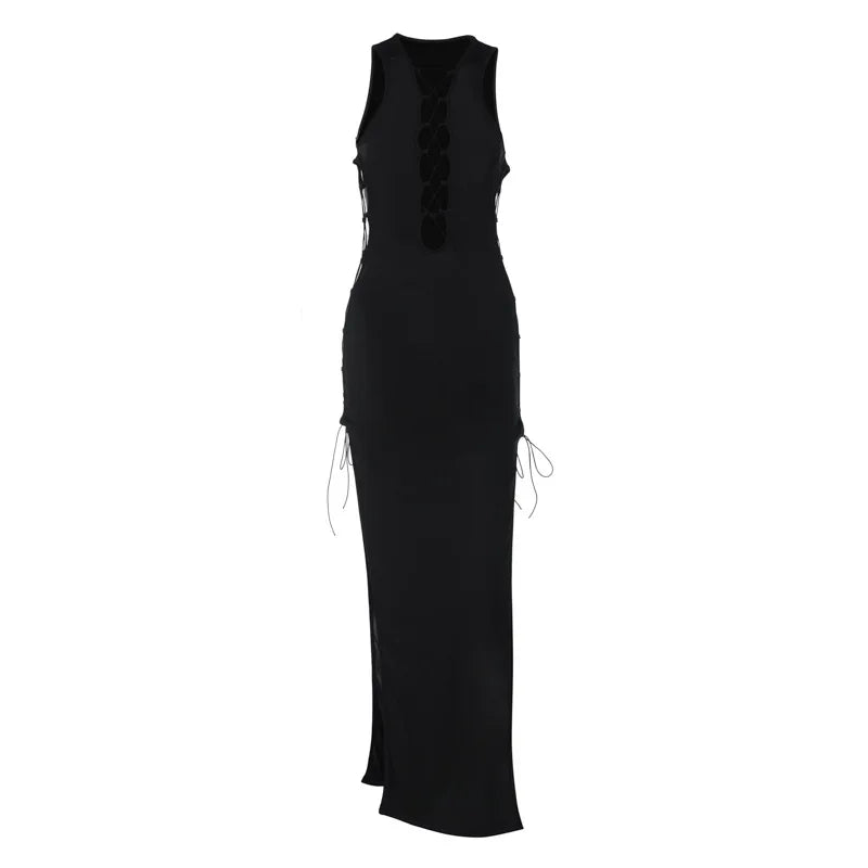 Pure Color Slim Party Y2k Midi Dresses