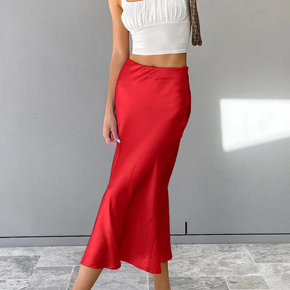 Dressbetty - High Street Satin Bodycon Skirt