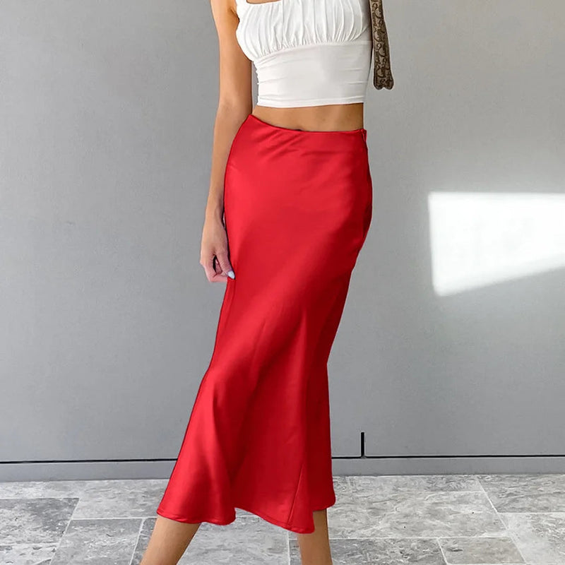 Dressbetty - High Street Satin Bodycon Skirt