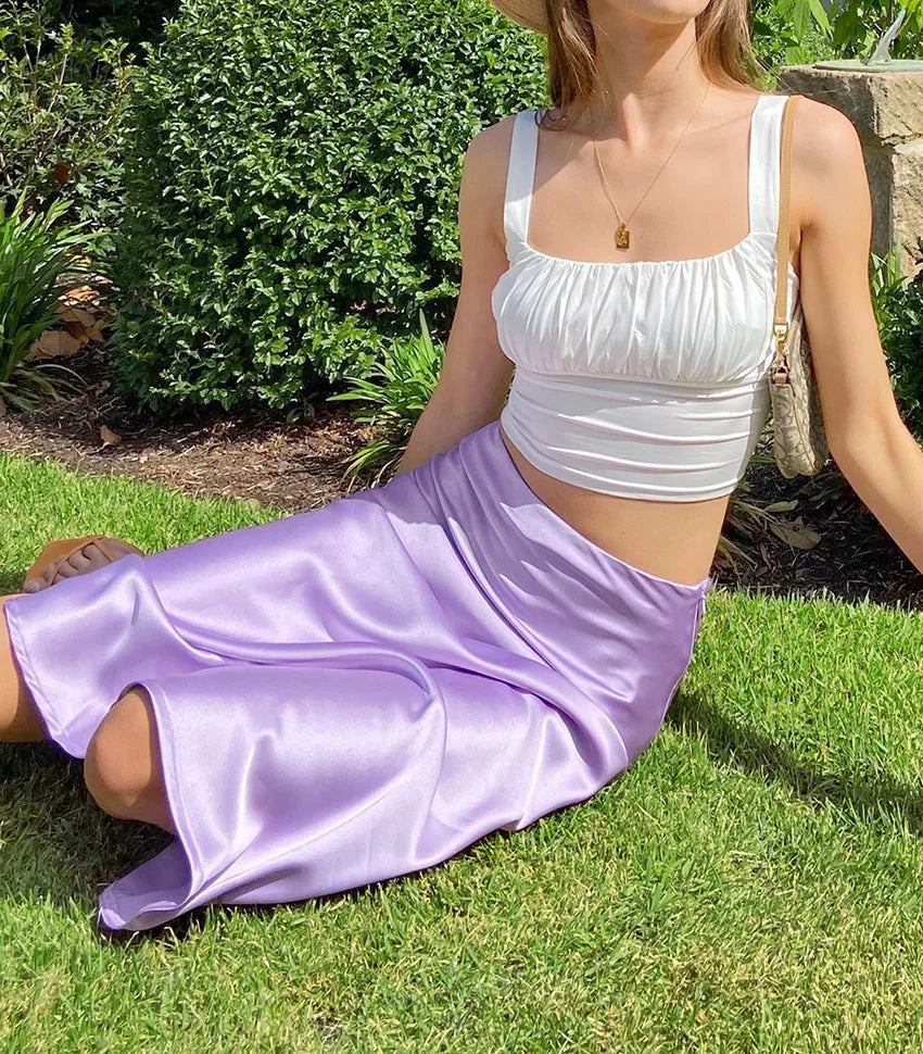 Dressbetty - High Street Satin Bodycon Skirt