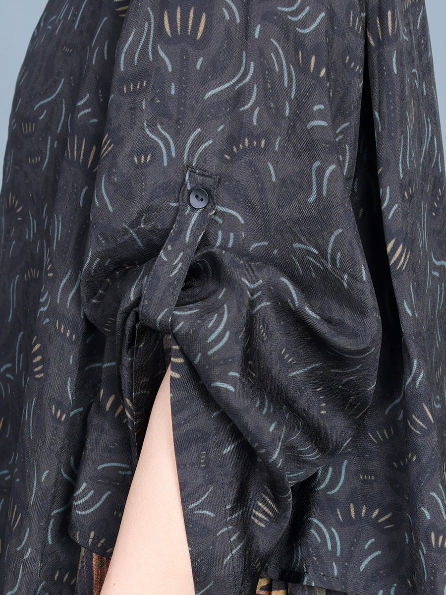Artsy Spliced Spring Maxi Dress Co1005