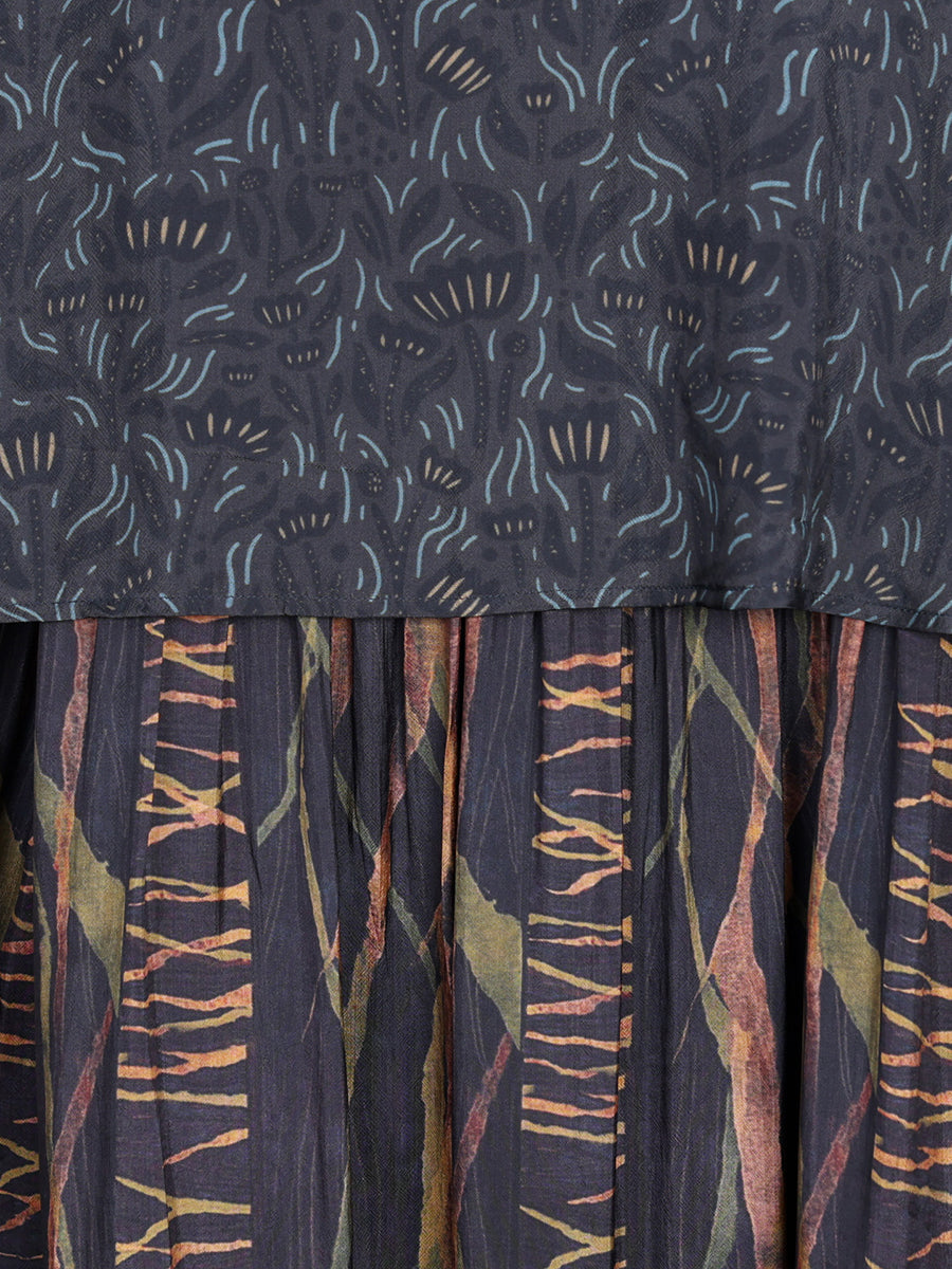 Artsy Spliced Spring Maxi Dress Co1005