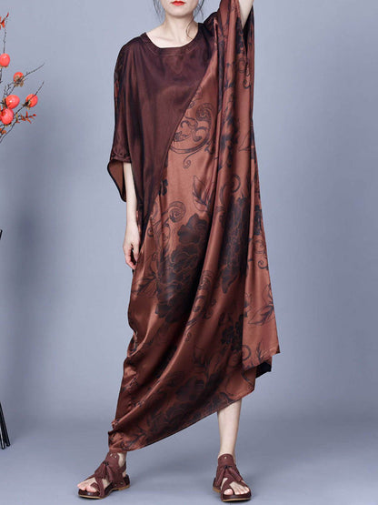 Flower Print Spliced Summer Maxi Dress Co1046