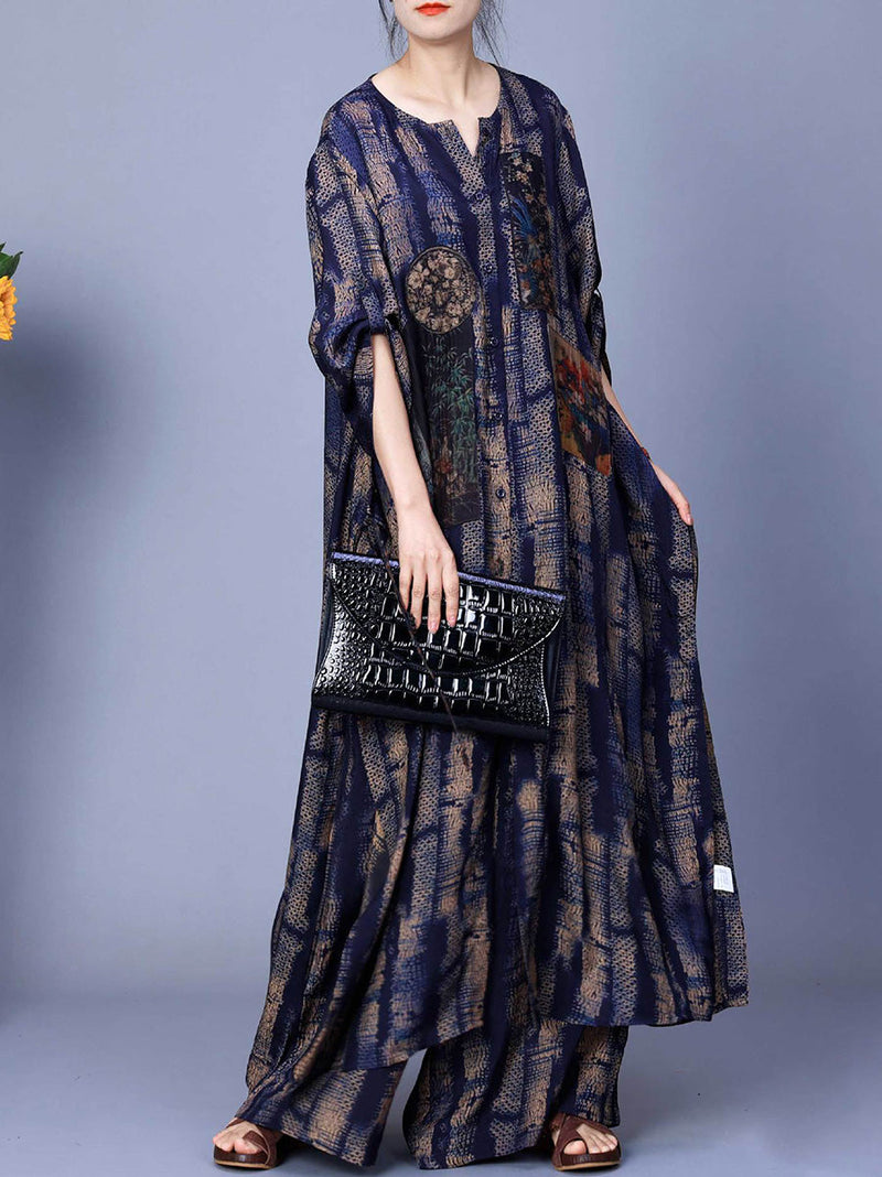 Spring Patch Spliced Long Shirt+pants Pa1023