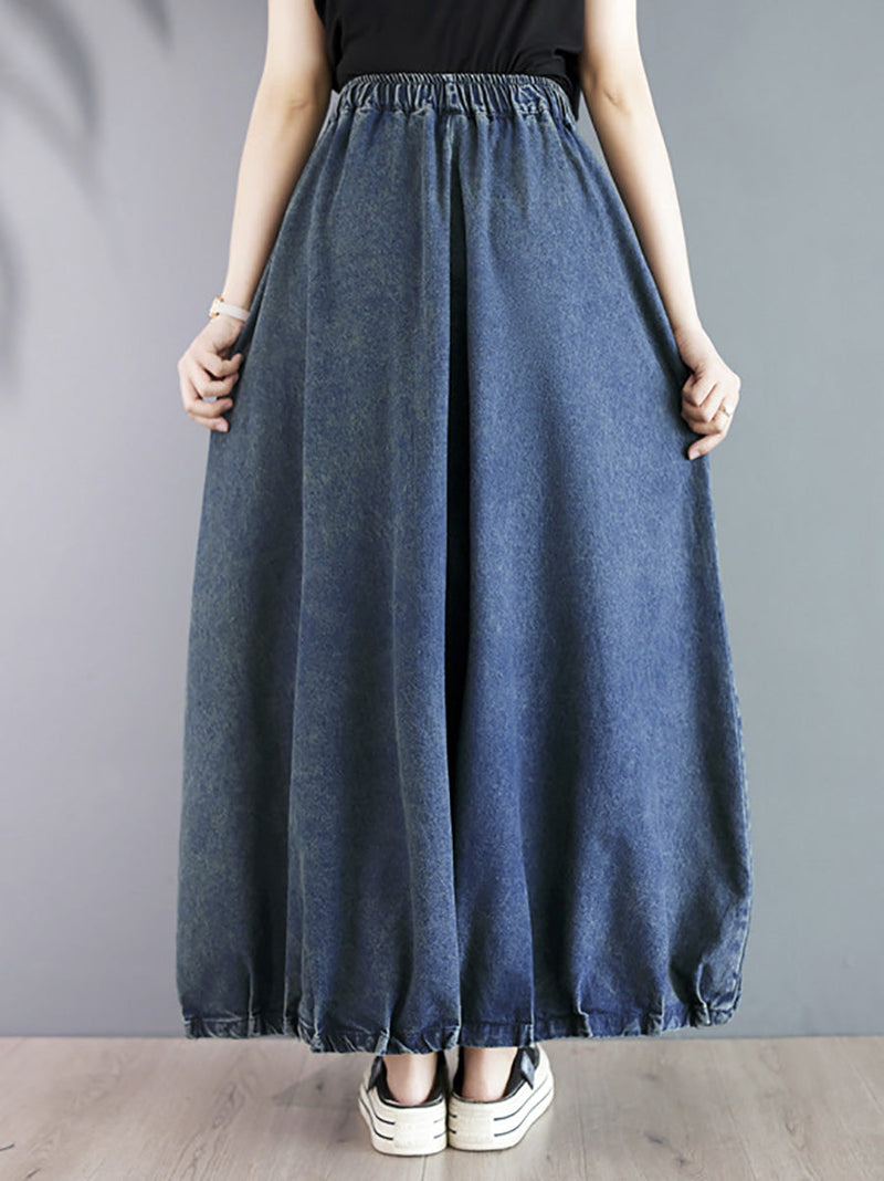Summer Loose Denim Skirt Pa1019