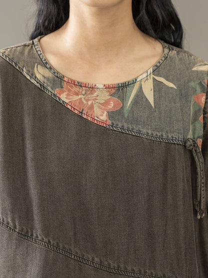 Summer Spliced Worn Shirt+pants Pa1021