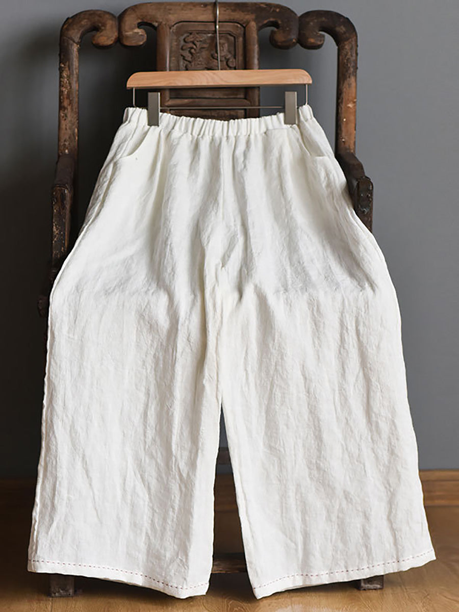 Spring Wide-leg Linen Pants Kl1010