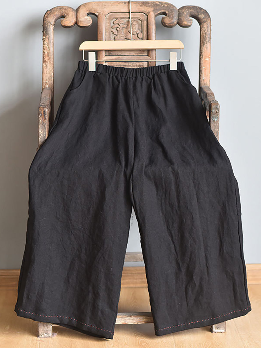 Spring Wide-leg Linen Pants Kl1010