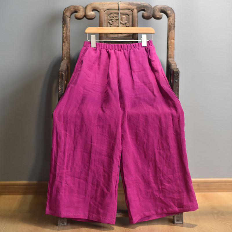 Spring Wide-leg Linen Pants Kl1010