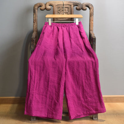 Spring Wide-leg Linen Pants Kl1010