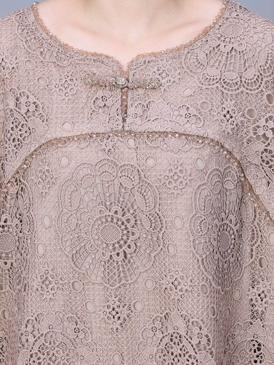 Summer Artsy Lace Spliced Maxi Dress Kl1017