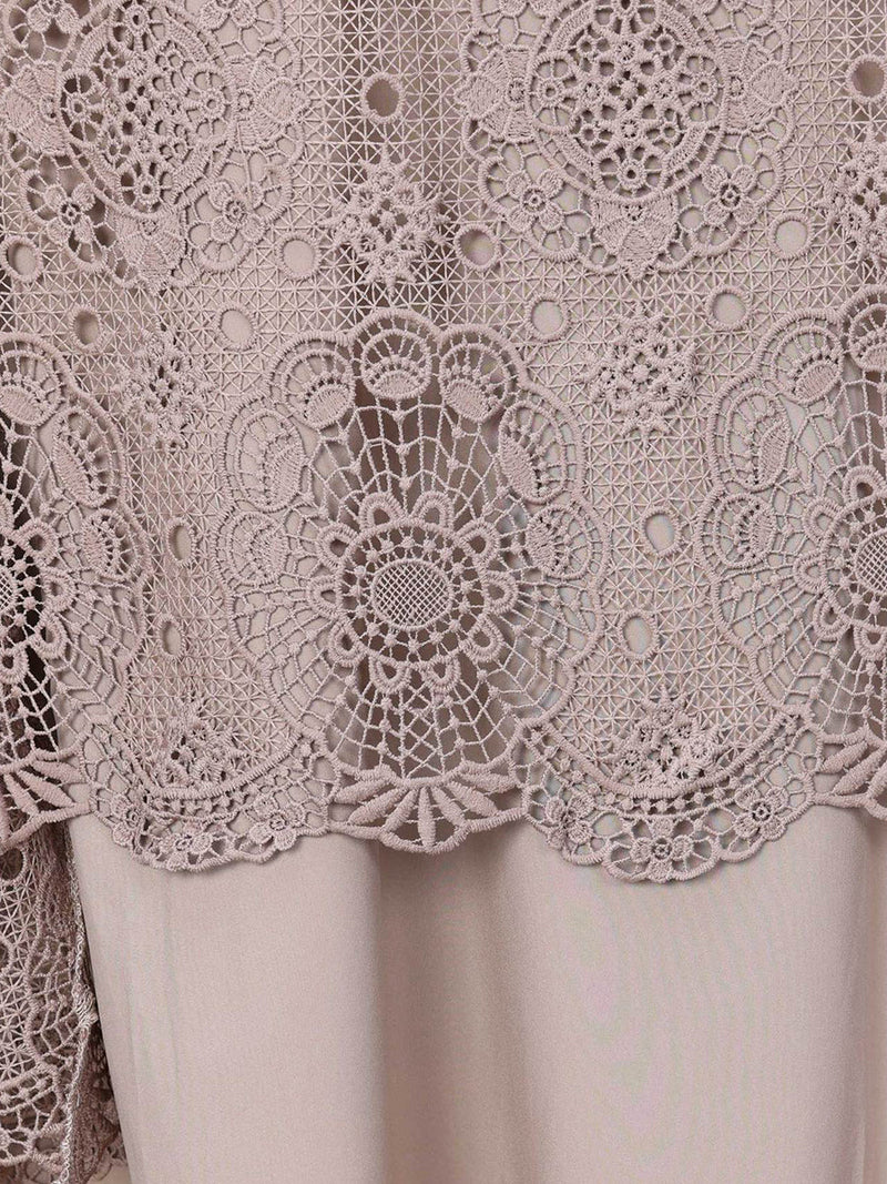 Summer Artsy Lace Spliced Maxi Dress Kl1017