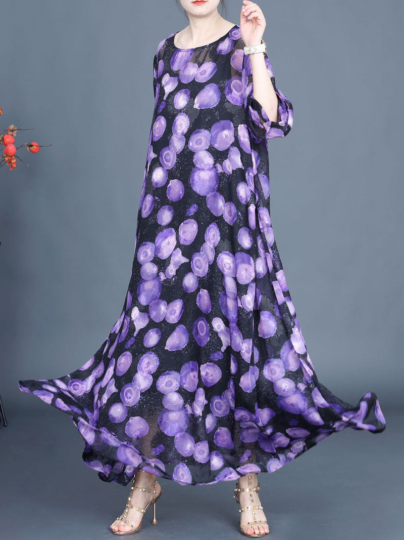 Summer Jacquard Loose Maxi Dress Co1042